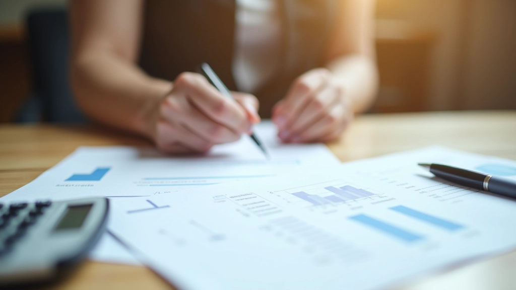 Finanční dokumenty a kalkulátor na kancelářském stole