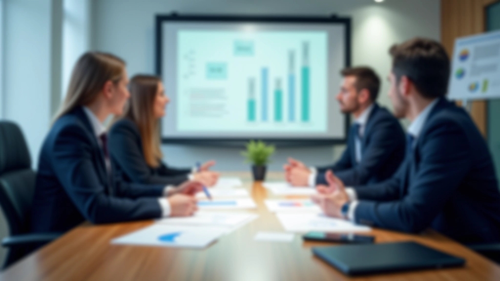 Profesionální konference s účastníky diskutujícími o dlouhodobé finanční strategii v zasedací místnosti ministerstva