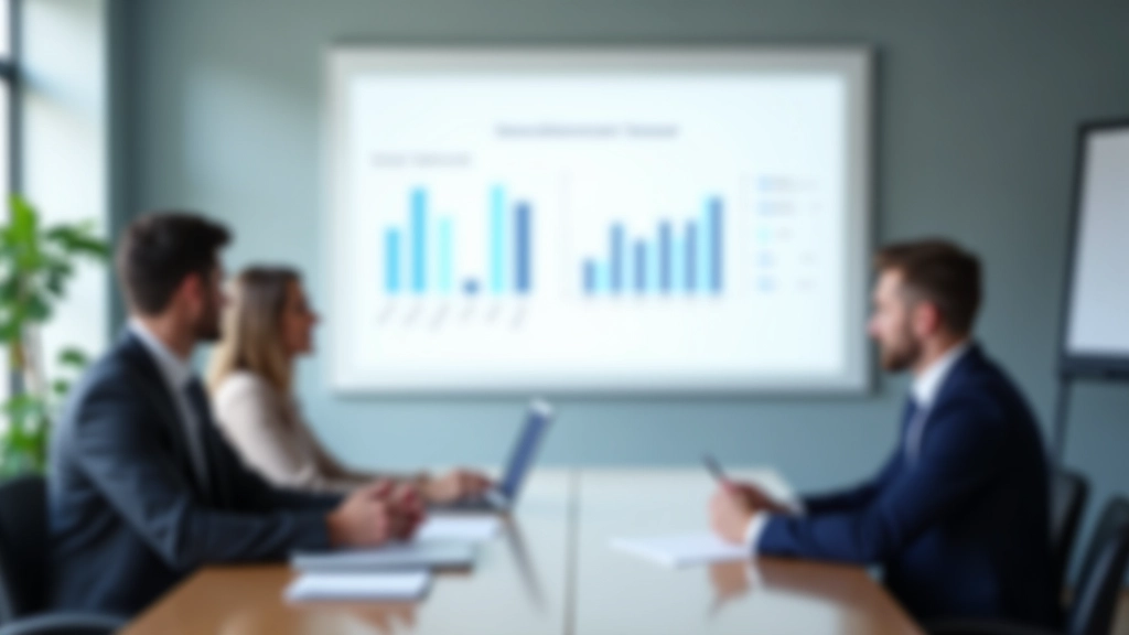 Moderní kancelářská místnost s tabulí a grafickým znázorněním dat